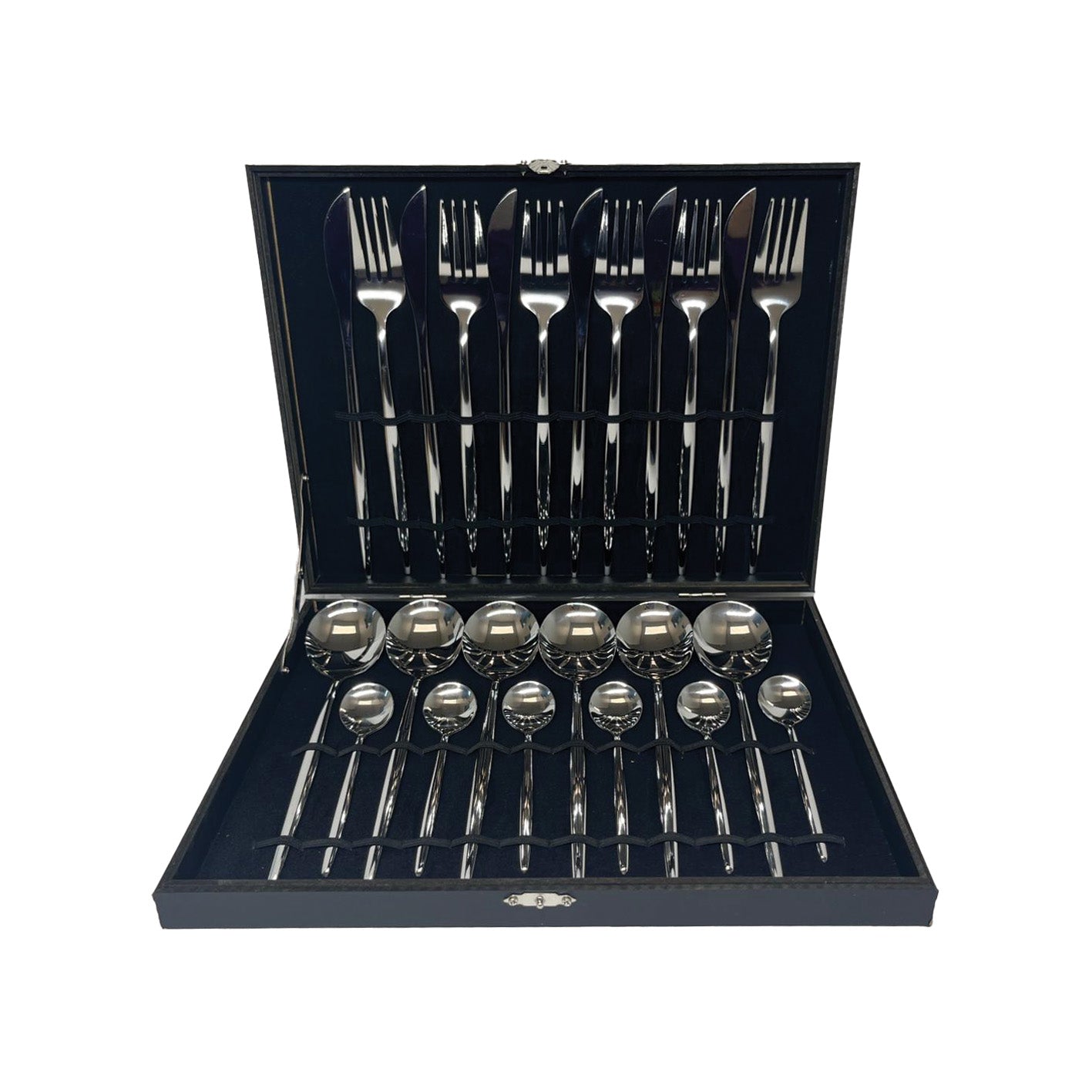 Stainless Steel Spoon/Fork 24 Set ALM-001