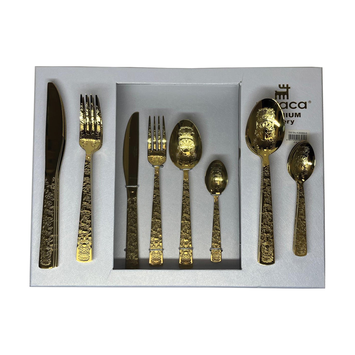 Stainless Steel Spoon/Fork 24 Set ALM-B30-G