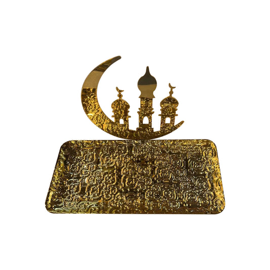 Ramadan Candy Tray Gold M166
