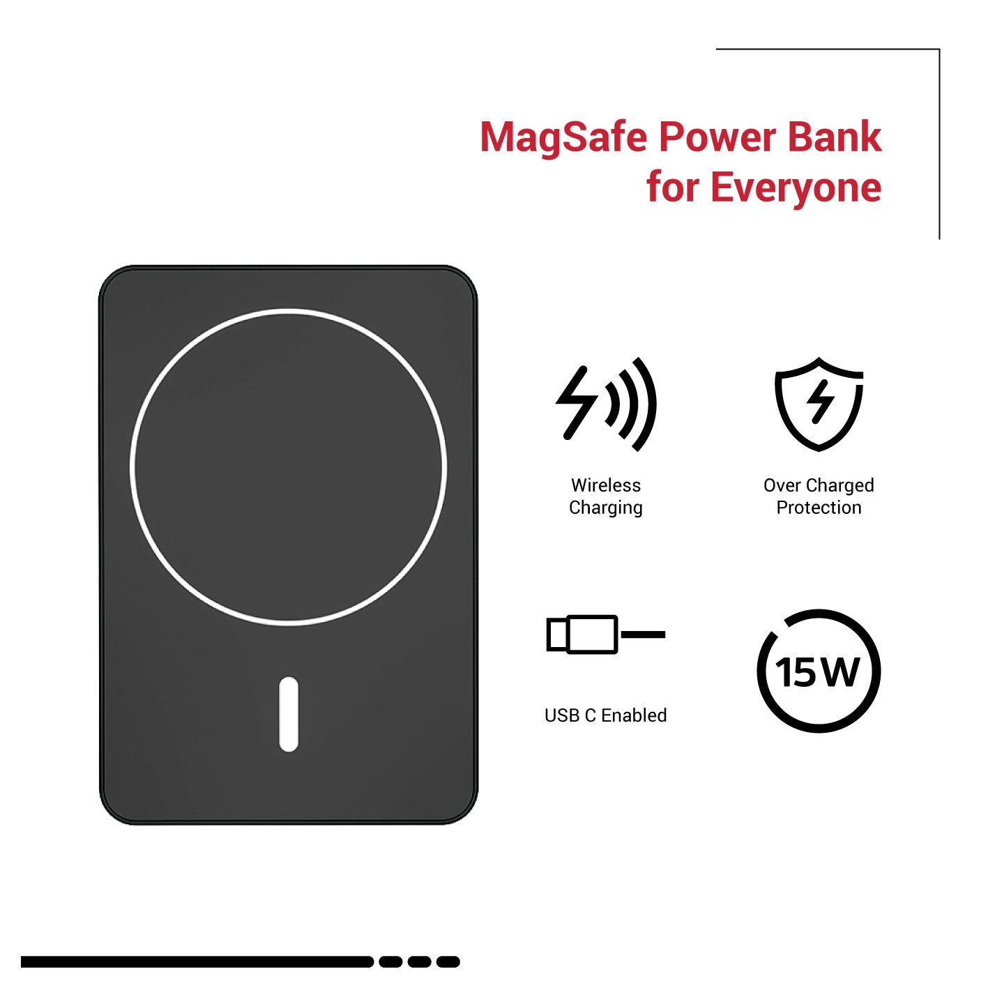 5000mAh Tiny MagSafe Wireless Power bank