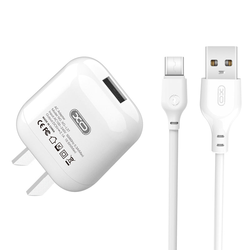 XO USB A WALL CHARGER AND TYPE C CABLE PACK OF 50